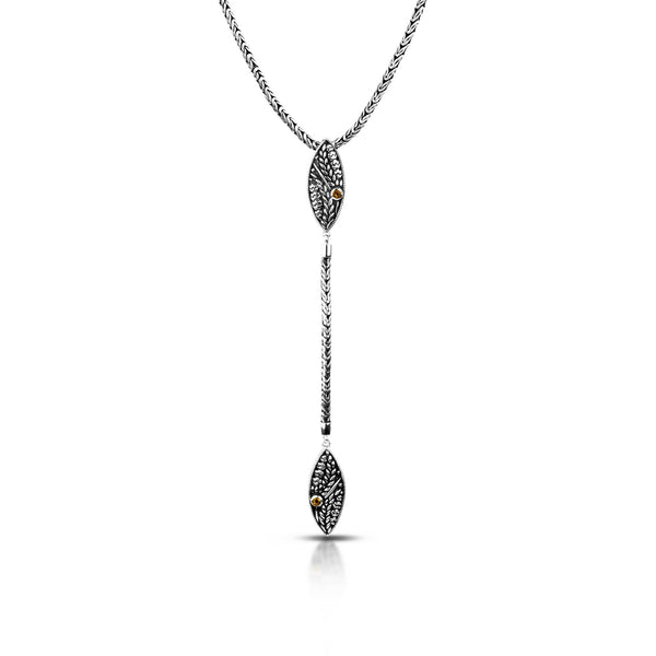PADI KAPAS CHAIN Necklace with Citrine Round Stone (026 NSKS)