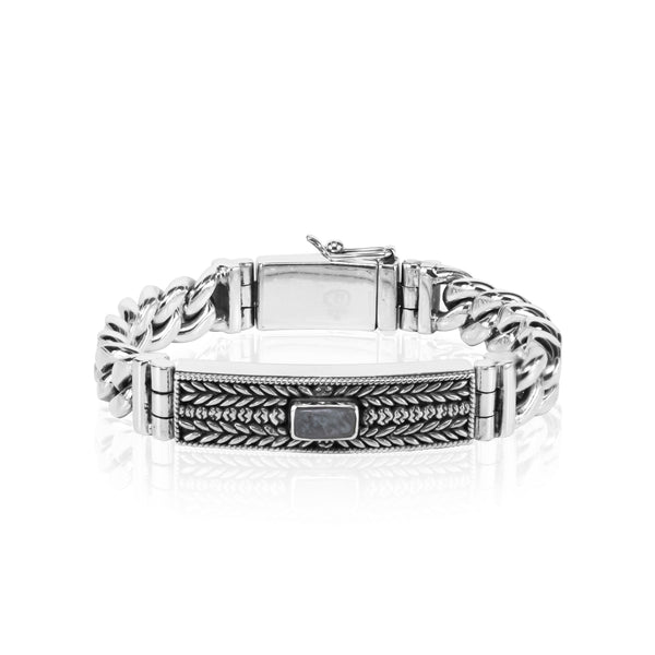 PADI KAPAS CLASSIC Chain Small Bracelet with Moonstone Rectangle Stone (034 BSKS-S)